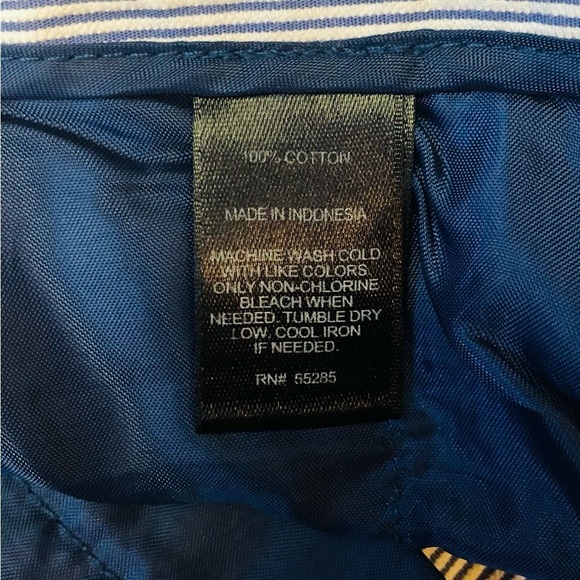 Nautical Striped Seersucker Chino Shorts by Express - Picture 10 of 11